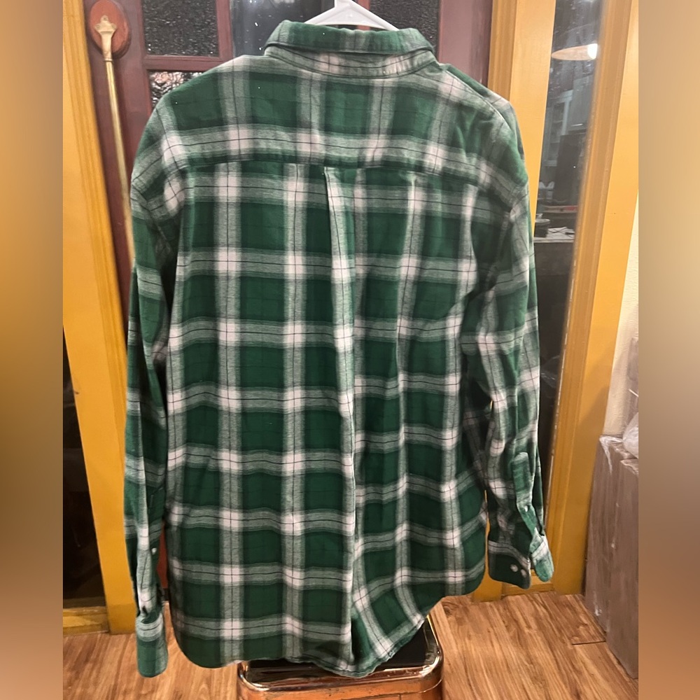 Cabela's Forest Green and White Plaid Shirt - Picture 5 of 5